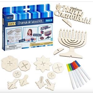 NEW Judaica Place Chanukah Wood Craft Kit "Design Your Own" Hanukah NEW